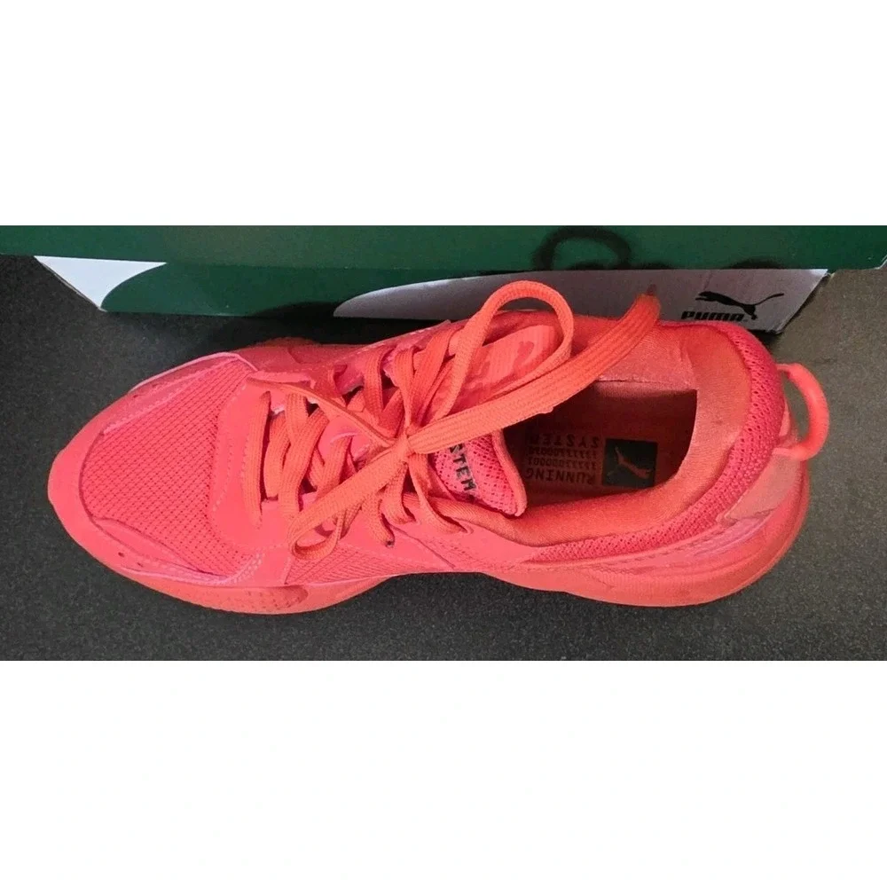 Puma RS-X AO High Risk Low Woman 9.5 Shoes‎ Triple All Red/Gum Bottom EUC W/BOX